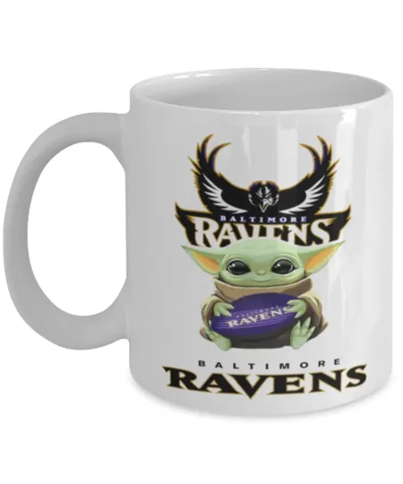 Discover Coffee Mug Baltimore RAVENS football Football RAVENS Yoda Coffee Mug Gift