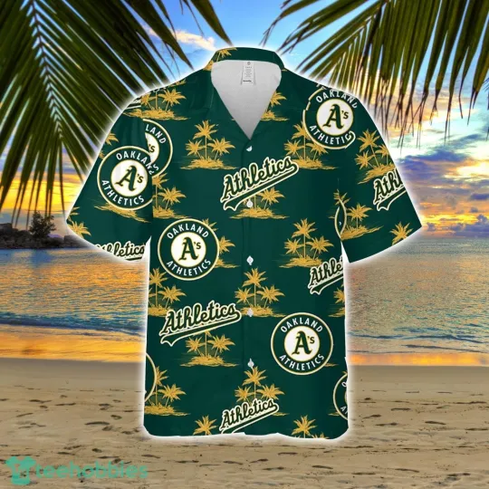 Discover Oakland Baseball Team Athleticss Hawaiian Button Down Shirt Unisex Adults S-5XL