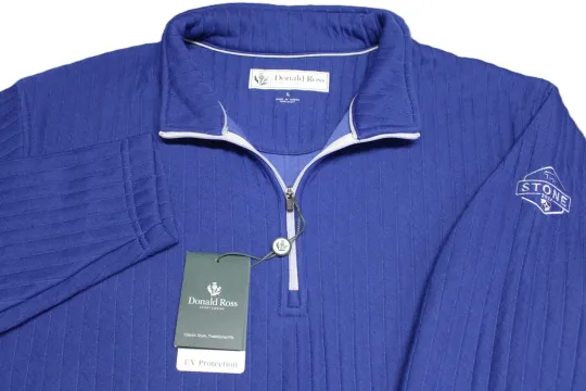 Discover DONALD ROSS 1/4 ZIP ULTRA SOFT POLY 1/4 ZIP GOLF PULLOVER--L--LOGOS--NEW! TAGS!
