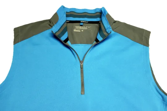 Discover NIKE GOLF TOUR PERFORMANCE POLY 1/4 ZIP VEST--L--WRINKLE FREE-PERFECT!--SPOTLESS