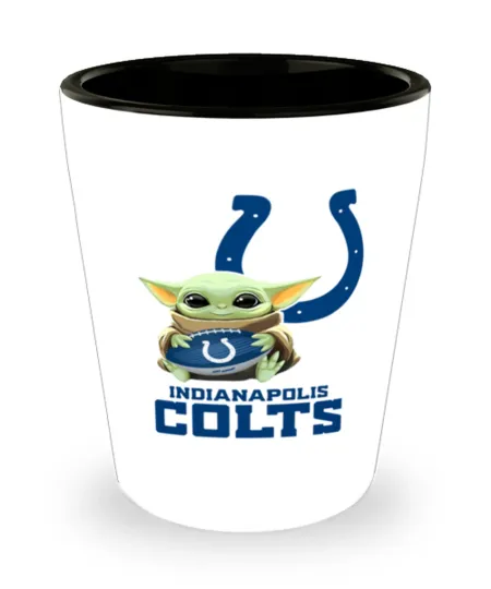 Discover Indianapolis COLTS Shot Glass Funny Yoda COLTS Football Christmas Birthday Gift