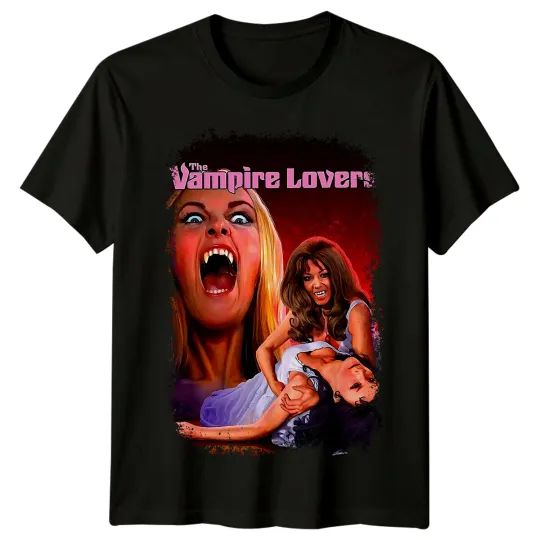 Discover The Vampire Lovers 1970 Movie Poster Inspired T-Shirt Retro 80s Tee