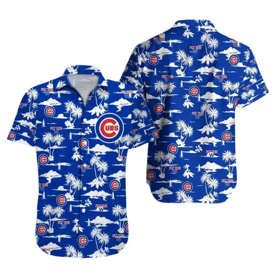 Discover Chicago Baseball Team Cubss Hawaiian Button Down Shirt Unisex Adults S-5XL