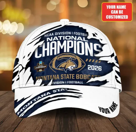 Discover Personalized Montanaa State Bob1Cat Football Classic Cap