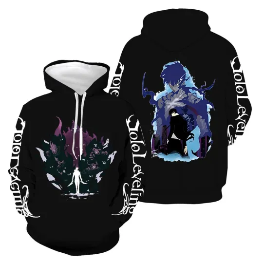 Discover Solo Leveling Anime Hoodie Pullover