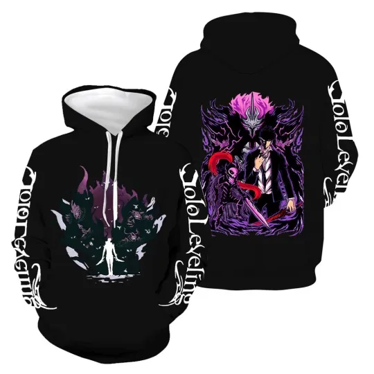 Discover Solo Leveling Anime Hoodie Sweater Pullover Jumper