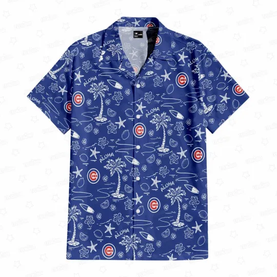 Discover Chicago Baseball Team Cubss Hawaiian Button Down Shirt Unisex Adults S-5XL
