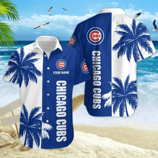 Discover Chicago Baseball Team Cubss Hawaiian Button Down Full Size S-5XL