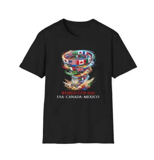 Discover World Cup 2026 T-Shirt, Soccer Flags Graphic Tee, World Cup Shirt