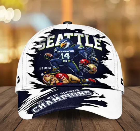 Discover Seattle1 Seaha-Wk 2025 Nfc West Champions Classic Cap