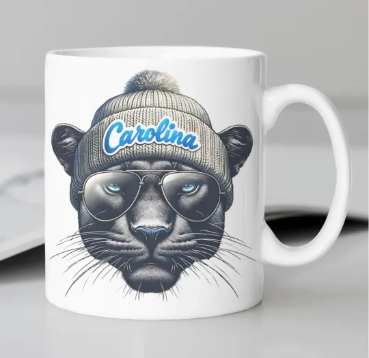 Discover Carolina Panthers football mascot coffee mug