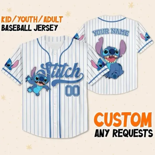 Discover Custom Disney Lilo And Stitch Baseball Jersey