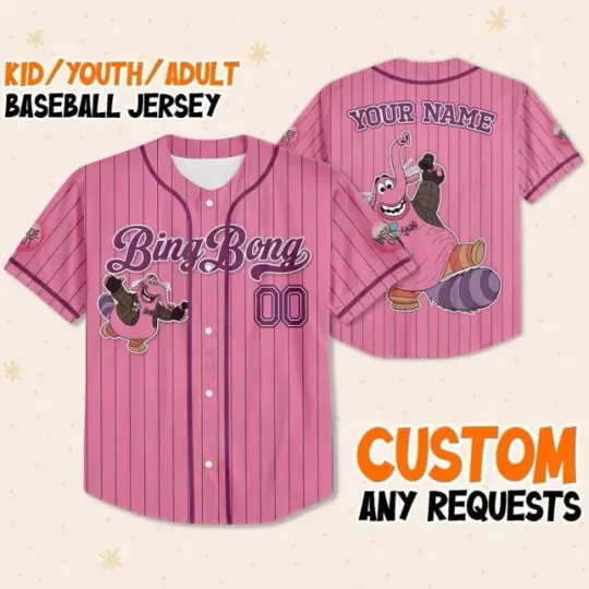 Discover Custom Disney Inside Out Bing Bong Baseball Jersey