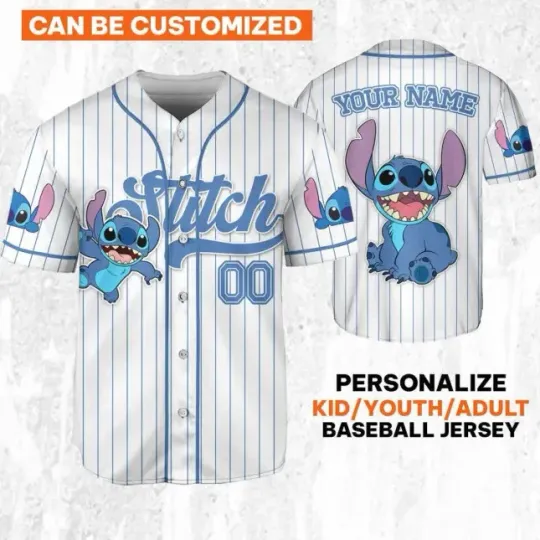 Discover Custom Disney Lilo And Stitch Stitch Baseball Jersey