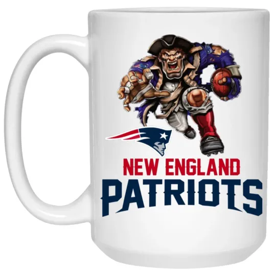 New England Patriots Pat Patriot Player Mascot Logo Coffee Mug