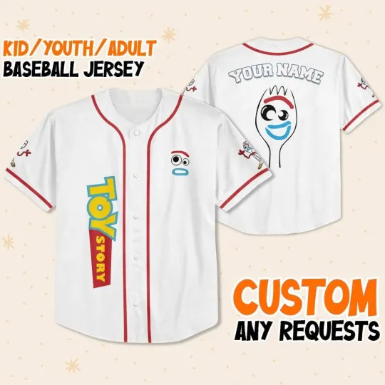 Discover Personalize Forky Custom Toy Story Baseball Jersey