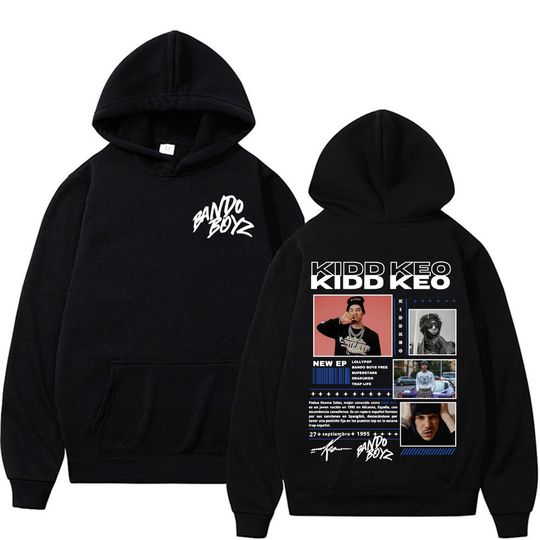 Discover Rapper Kidd Keo Bando Boyz Tour Merch Sweatshirt Men Women's Harajuku Hip Hop Punk Street Hoodies Casual Comfort Oversized Hoody