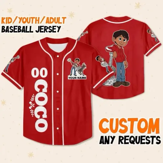 Discover Personalized Disney Coco Baseball Jersey