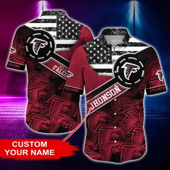 Discover Personalized Atlanta Football Team Falconss Hawaiian  Shirt, Unisex Adults
