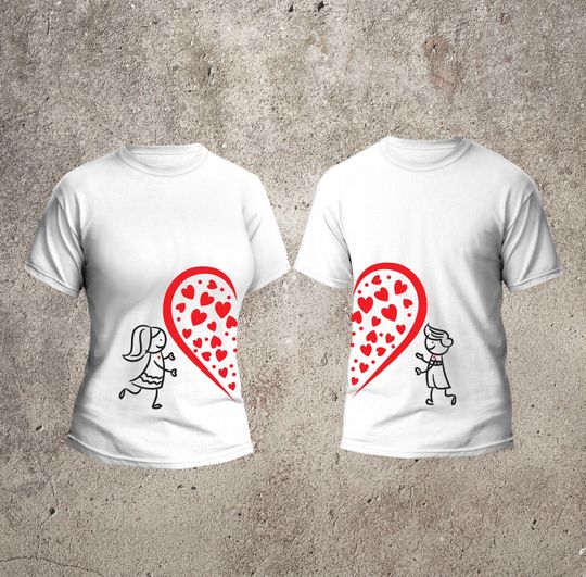 Discover Valentine's Day Couple Shirt SVG Bundle (Digital Download)