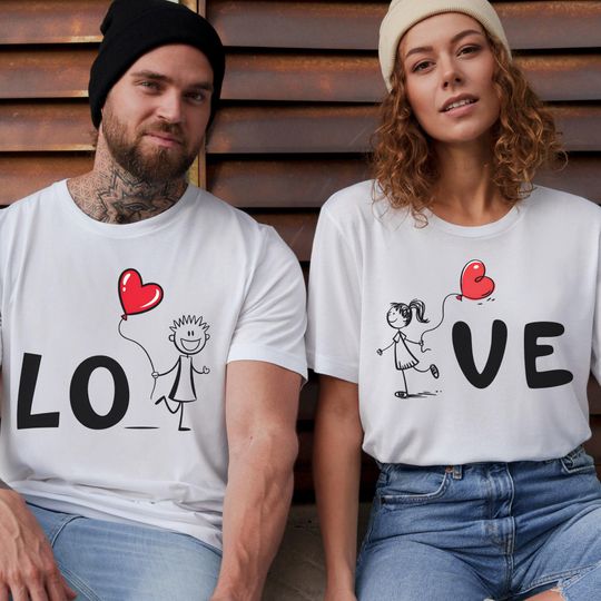 Discover Comfort Colors Couple Valentine Love Shirt Romantic Matching Shirt Valentines Couples Gift Funny Valentine Tees