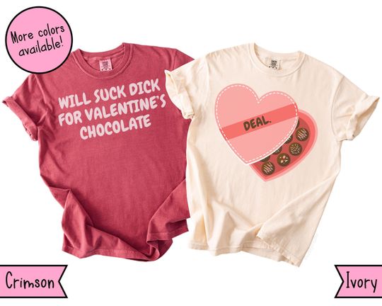 Discover Funny Matching Valentine's Couples Shirts, Raunchy Vday T Shirt for Husband and Wife, Dirty Couple TShirt Funny Couples Outfits