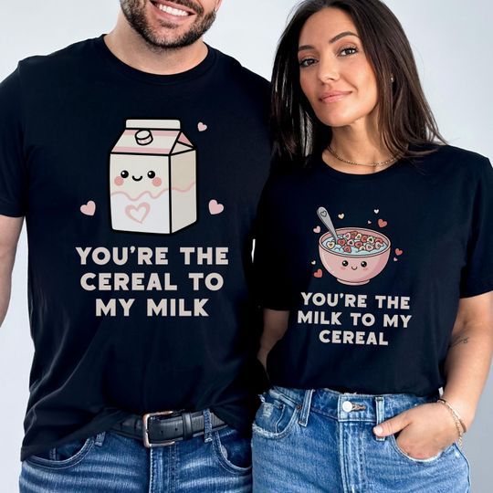 Discover Couple Valentine Shirts, Funny Matching Tees, Comfort Colors Vday Gift, Cute Him Her Shirt, Romantic Love Tee, Gift for Couples