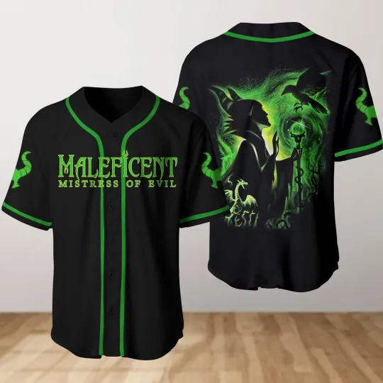 Discover Maleficent Jersey Shirt, Maleficent Baseball Jersey