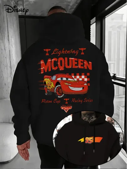 Discover 2026 New Disney Cars McQueen Unisex Hoodie Warm Pullover Top for Autumn and Winter