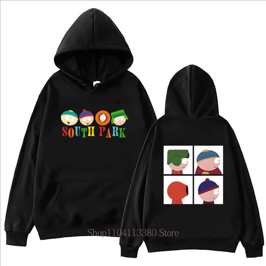 Men Clothing South Park Cute Print Hoodies Fall Winter Women Casual Fashion Long Sleeve Tops Y2K Fleece Pullover Sweatshirts