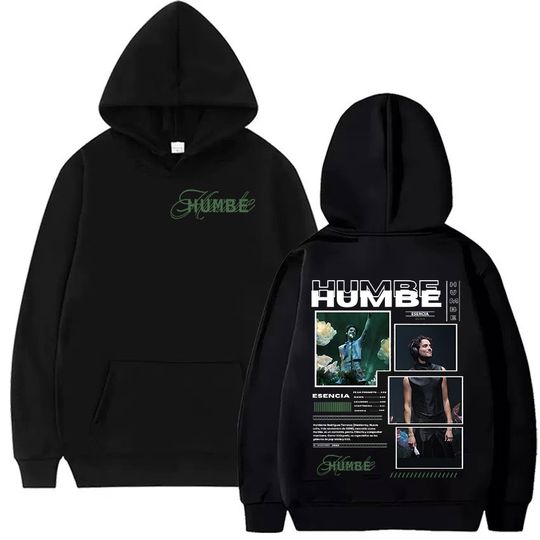 Discover Singer Humbe Esencia Tour 2025 Album Graphics Hoodie Men Hip Hop Oversized Pullover Sweatshirt Fashion Hot Sale Hoody Streetwear