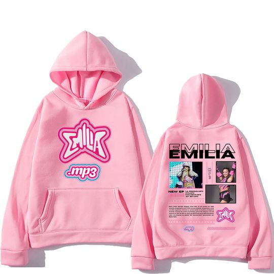 Discover Emilia Mernes MP3 Hoodies Fashion Vintage Oversized Sweatshirt Men Women Vogue Clothing Fleece Pullover Fashion Loose Streetwear