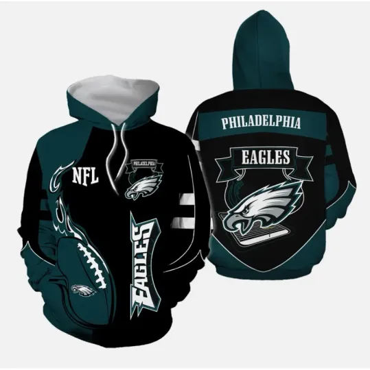 Discover Philadelphia Football Team Eagless Hoodie Lightweight Adults S-5XL