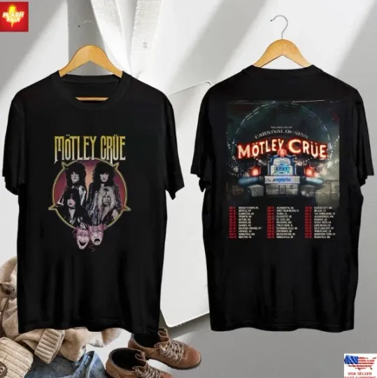 Discover New Arrival Motley Crue Carnival of Sins Tour 2026 Shirt, Motley Crue T-Shirt