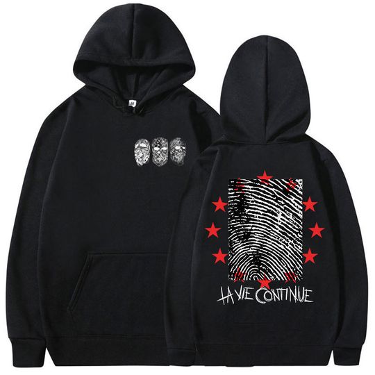 Discover Rapper La Vie Continue Maes Tour 2025 Album Hoody Mens Clothing Gothic Long Sleeve Sweatshirt Fashion High Quality Fleece Hoodie