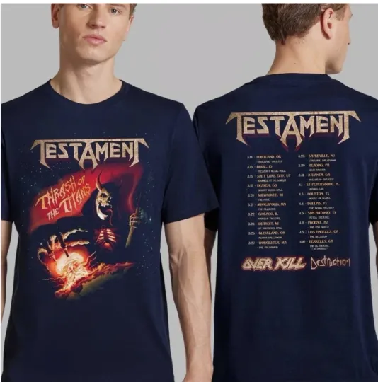Discover Testament Thrash Of The Titans North America Tour 2026 T-Shirt