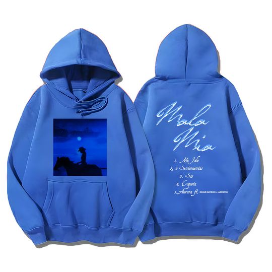 Discover Fuerza Regida Rock Fashion Hoodies Fuerza Regida New Album Mala Mia Clothing Unisex Streetwear New Men Casual Long Sleeve Hoody