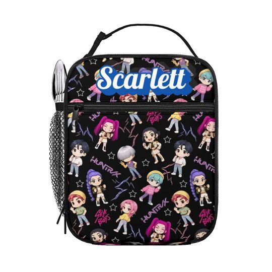 Kpop Demon Hunter Lunch Bag | Huntrix Merch Kids Lunch Tote | Gift for Kpop Fans