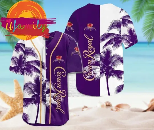 Discover Crown Royal Tropical Coconut Trees Baseball Jersey
