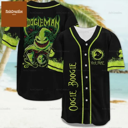Discover Custom Oogie Boogie Baseball Jersey, Oogie Boogie Shirt, Nightmare Before Christmas