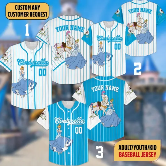 Discover Personalized Disney Princess Cinde Baseball Jersey Cinde Disney Prince