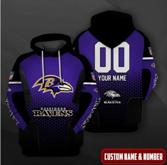 Discover Personalized Baltimore Football Team Ravenss Hoodie Lightweight Adults S-5XL