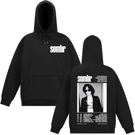 Discover Sombr Merch Live 2025 Tour Gothic Punk Vintage Hoodies Men Women Loose Casual Hooded Sweatshirts High Quality Hip Hop Tracksuit