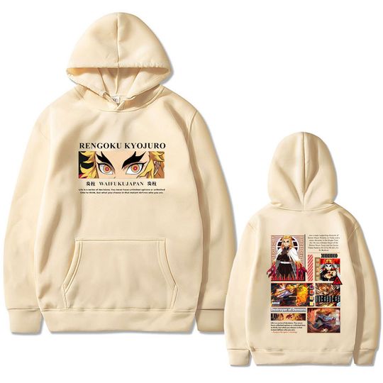 Discover Best Famous Anime demon Kyo Rengokoo Kyoujurou Hoodie Men Women Clothing Fashion Cartoon Lovers Hoodies Male Vintage Tracksuit