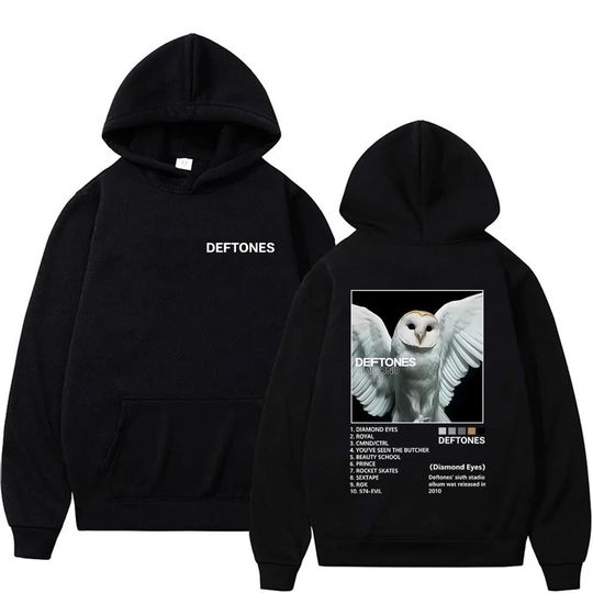 Discover Rock Band Deftone Diamond Eyes Print Hoodie Men Women Alternative Heavy Metal Streetwear Male Fashion Casual Oversized Hoodies