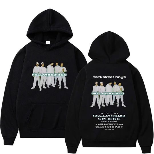Discover Backstreet Boys Into The Millennium Tour 2025 Hoodie Men Women Casual Fleece Cotton Hoodies Unisex Fashion Oversized Sweatshirt