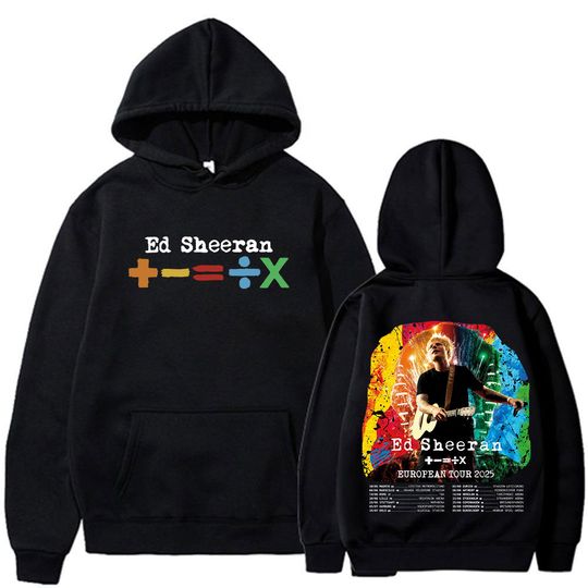 Discover Ed Shee European Tour 2025 Merch Hoodies Men Women Hip Hop Fashion Sweatshirts Casual Fleece Long Sleeve Pullovers Streetwear
