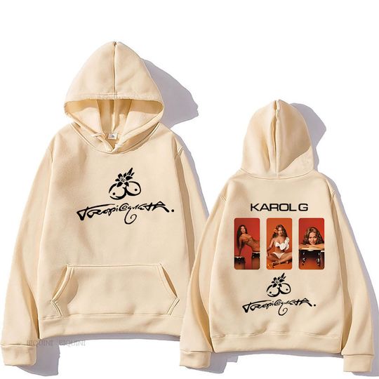 Discover Karol G Tropicoqueta pop Fashion Graphics Hoodie Men Women harajuku top Long sleeve Fleece Sweatshirt hip hop oversized Pullover