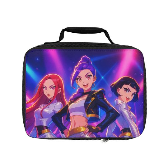 Golden trio huntrix fans Insulated Lunch Bag, School Tote