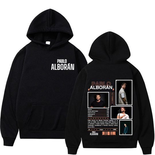 Discover Singer Pablo Alboran Clickbait Album Graphic Hoodies Men Women Harajuku Fashion Hip Hop Hoodie High Quality Oversized Sweatshirt
